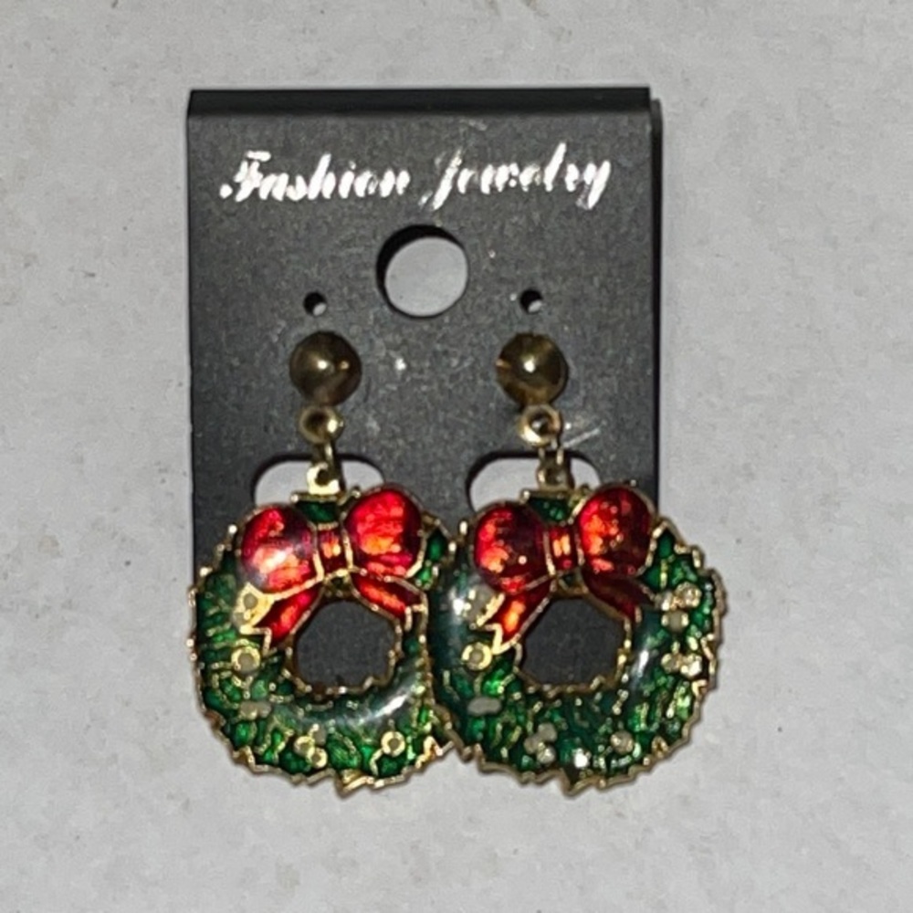 Christmas Wreath Earrings